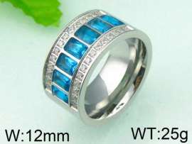 Stainless Steel Stone&Crystal Ring