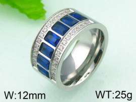 Stainless Steel Stone&Crystal Ring