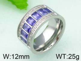 Stainless Steel Stone&Crystal Ring