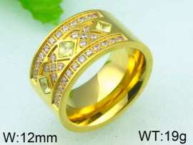Stainless Steel Stone&Crystal Ring