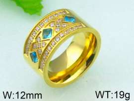 Stainless Steel Stone&Crystal Ring