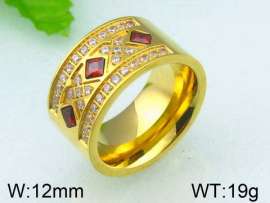 Stainless Steel Stone&Crystal Ring