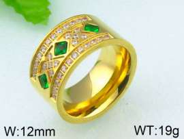 Stainless Steel Stone&Crystal Ring
