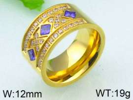 Stainless Steel Stone&Crystal Ring