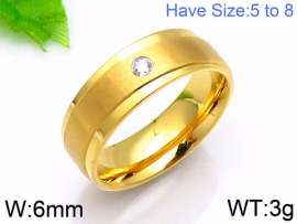Stainless Steel Stone&Crystal Ring