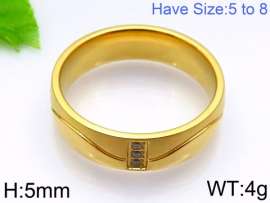 Stainless Steel Stone&Crystal Ring