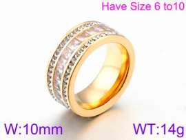 Stainless Steel Stone&Crystal Ring