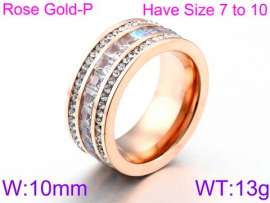 Stainless Steel Stone&Crystal Ring