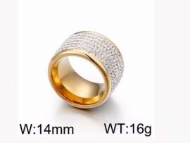 Stainless Steel Stone&Crystal Ring