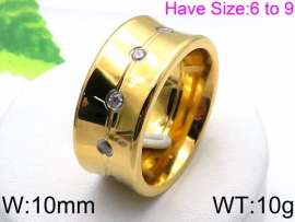 Stainless Steel Stone&Crystal Ring