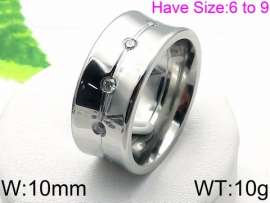 Stainless Steel Stone&Crystal Ring