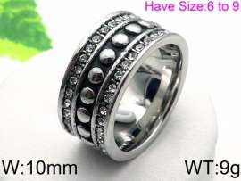 Stainless Steel Stone&Crystal Ring