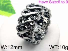 Stainless Steel Stone&Crystal Ring