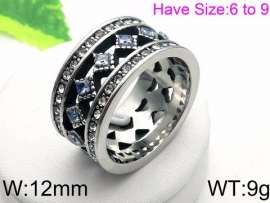 Stainless Steel Stone&Crystal Ring