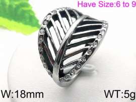 Stainless Steel Stone&Crystal Ring