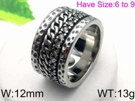 Stainless Steel Stone&Crystal Ring