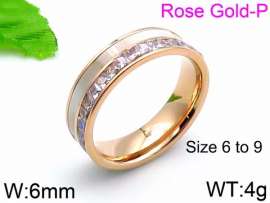 Stainless Steel Stone&Crystal Ring