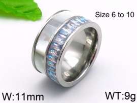 Stainless Steel Stone&Crystal Ring