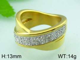 Stainless Steel Stone&Crystal Ring