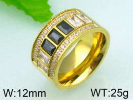 Stainless Steel Stone&Crystal Ring