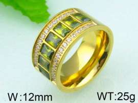 Stainless Steel Stone&Crystal Ring