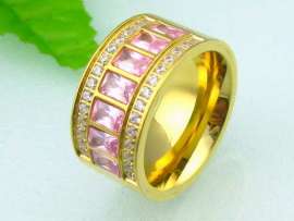 Stainless Steel Stone&Crystal Ring