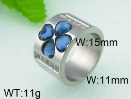 Stainless Steel Stone&Crystal Ring