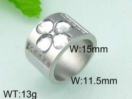 Stainless Steel Stone&Crystal Ring