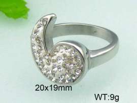 Stainless Steel Stone&Crystal Ring