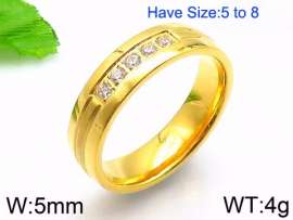 Stainless Steel Stone&Crystal Ring