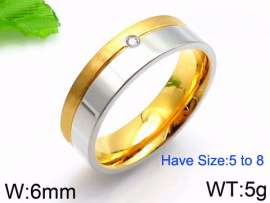 Stainless Steel Stone&Crystal Ring