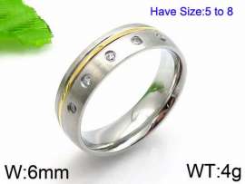 Stainless Steel Stone&Crystal Ring