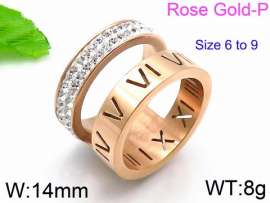 Stainless Steel Stone&Crystal Ring