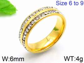Stainless Steel Stone&Crystal Ring