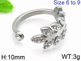 Stainless Steel Stone&Crystal Ring