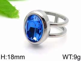 Stainless Steel Stone&Crystal Ring