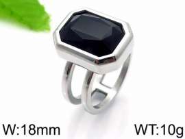 Stainless Steel Stone&Crystal Ring