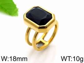 Stainless Steel Stone&Crystal Ring