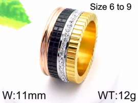 Stainless Steel Stone&Crystal Ring