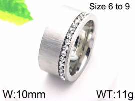 Stainless Steel Stone&Crystal Ring