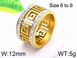 Stainless Steel Stone&Crystal Ring