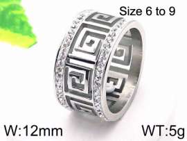 Stainless Steel Stone&Crystal Ring