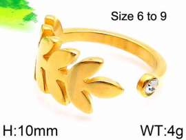 Stainless Steel Stone&Crystal Ring