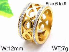 Stainless Steel Stone&Crystal Ring