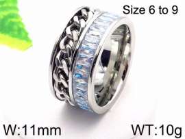 Stainless Steel Stone&Crystal Ring