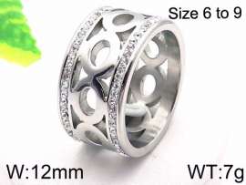 Stainless Steel Stone&Crystal Ring