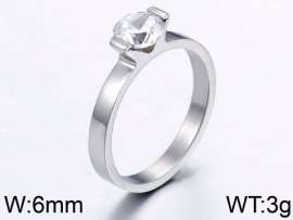 Stainless Steel Stone&Crystal Ring