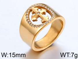 Stainless Steel Stone&Crystal Ring