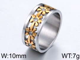 Stainless Steel Stone&Crystal Ring