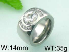 Stainless Steel Stone&Crystal Ring